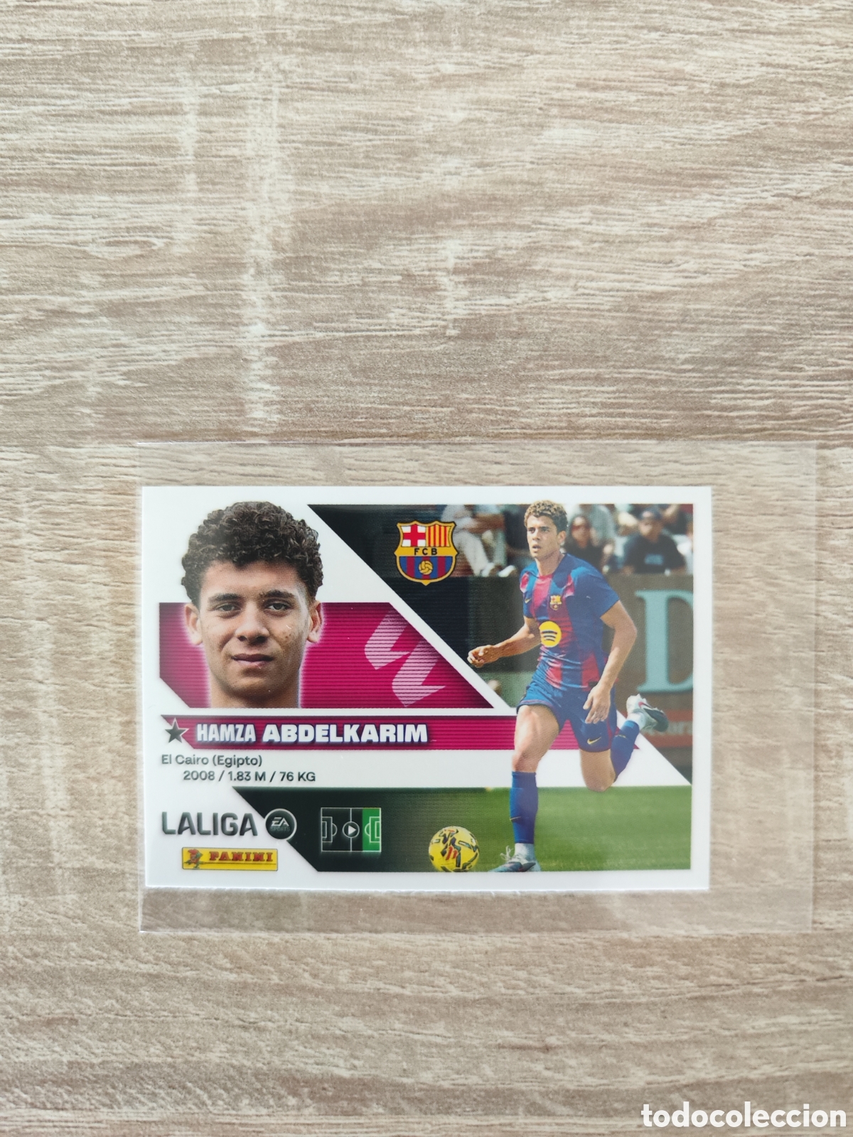 Cromos de f&uacute;tbol: Hamza Abdelkarim Rookie Liga Este FCB Panini