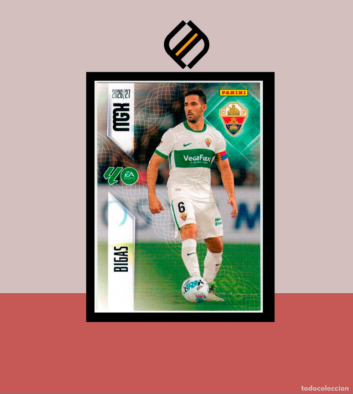Cromos de f&uacute;tbol: MEGACRACKS 2026 2027 26 27 PANINI N&ordm; 150 BIGAS ELCHE COLECCI&Oacute;N ALB&Uacute;M MGK