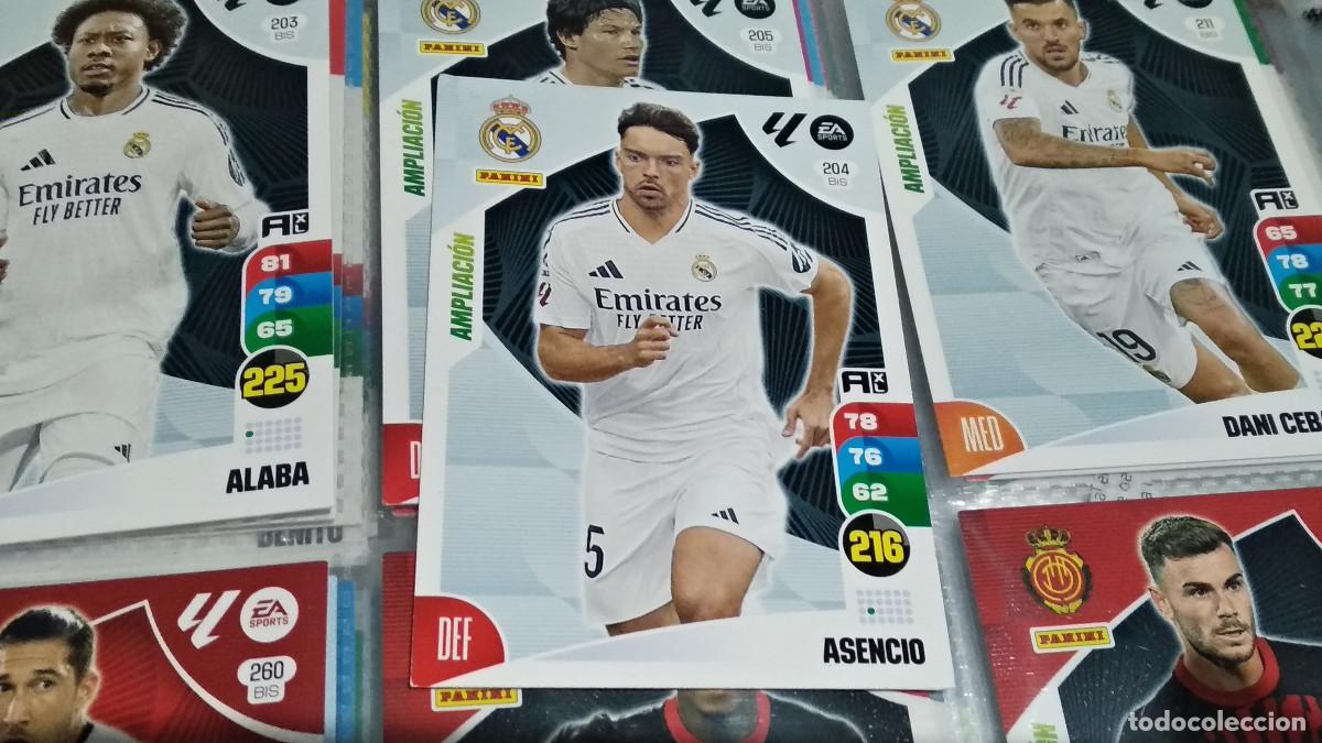 Cromos de f&uacute;tbol: 204 BIS ASENCIO REAL MADRID AMPLIACI&Oacute;N FICHAS ALBUM ADRENALYN XL 2024 2025 24 25