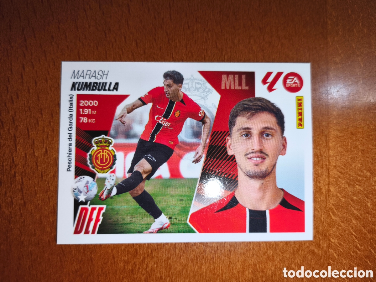 Cromos de f&uacute;tbol: Kumbulla coloca n&deg;7 Bis liga este 25/26 Real Mallorca