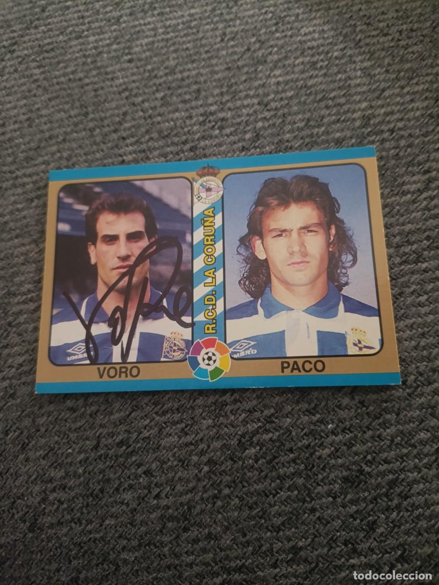 Cromos de f&uacute;tbol: Auto original de Voro Deportivo de la Coru&ntilde;a