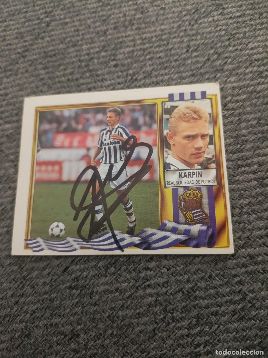 Cromos de f&uacute;tbol: Auto original de Karpin Real Sociedad