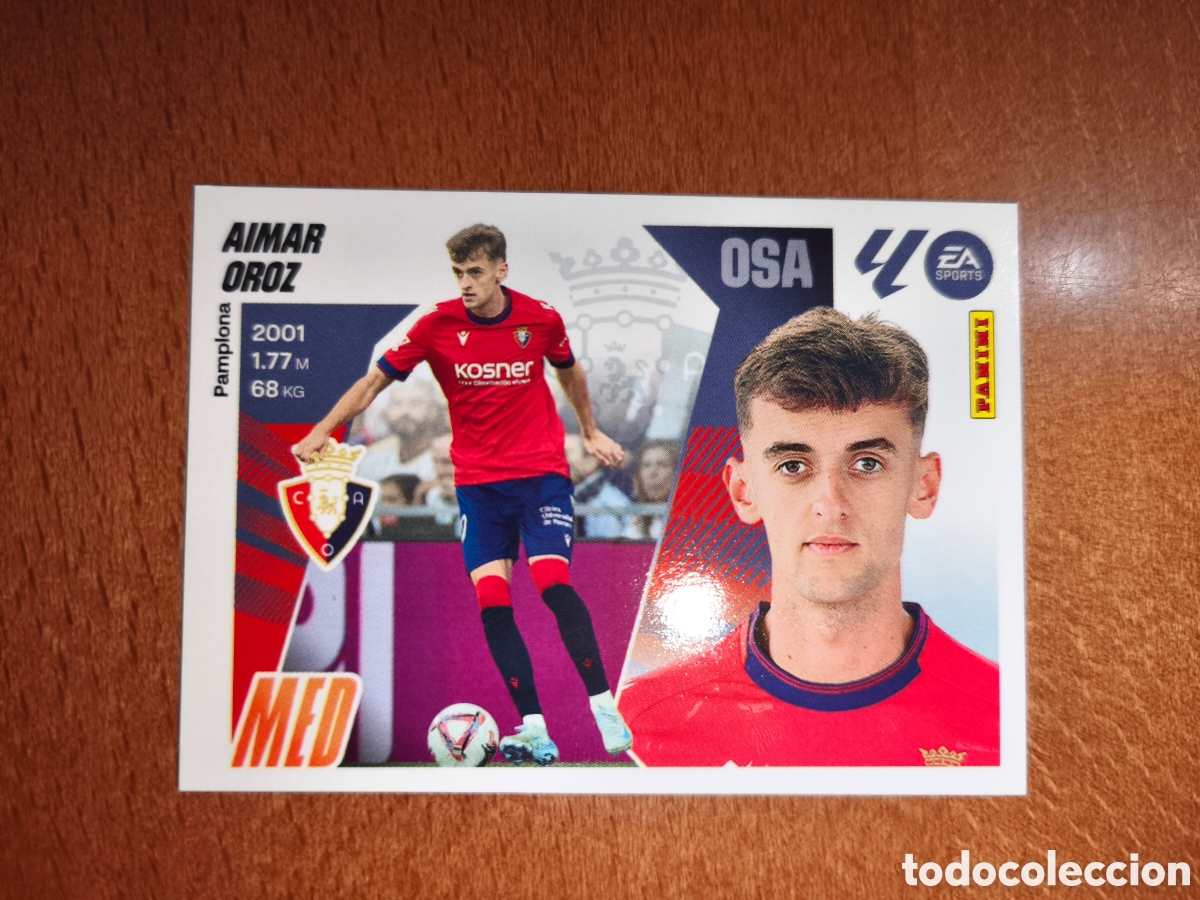 Cromos de f&uacute;tbol: Aimar Oroz n&deg;16 liga este 25/26 Osasuna