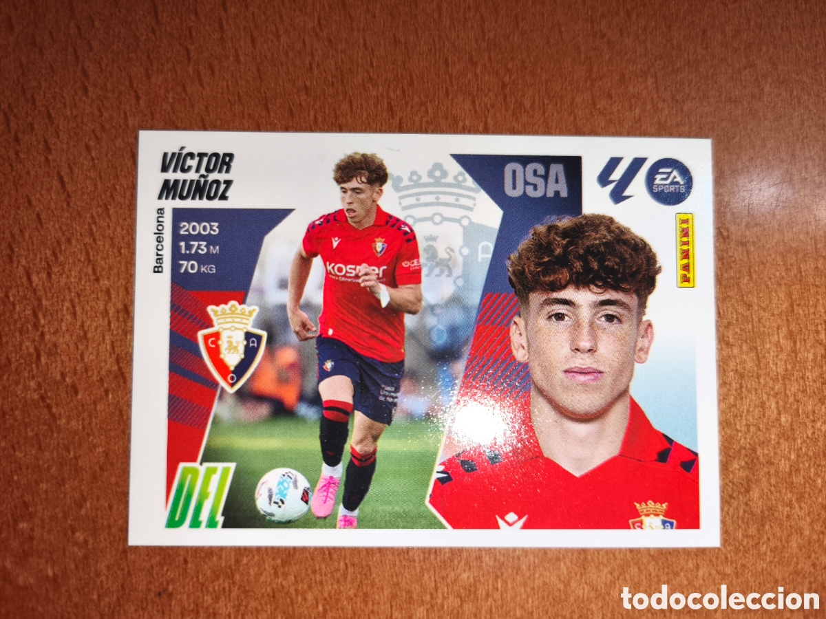 Cromos de f&uacute;tbol: V&iacute;ctor Mu&ntilde;oz n&deg;17 liga este 25/26 Osasuna