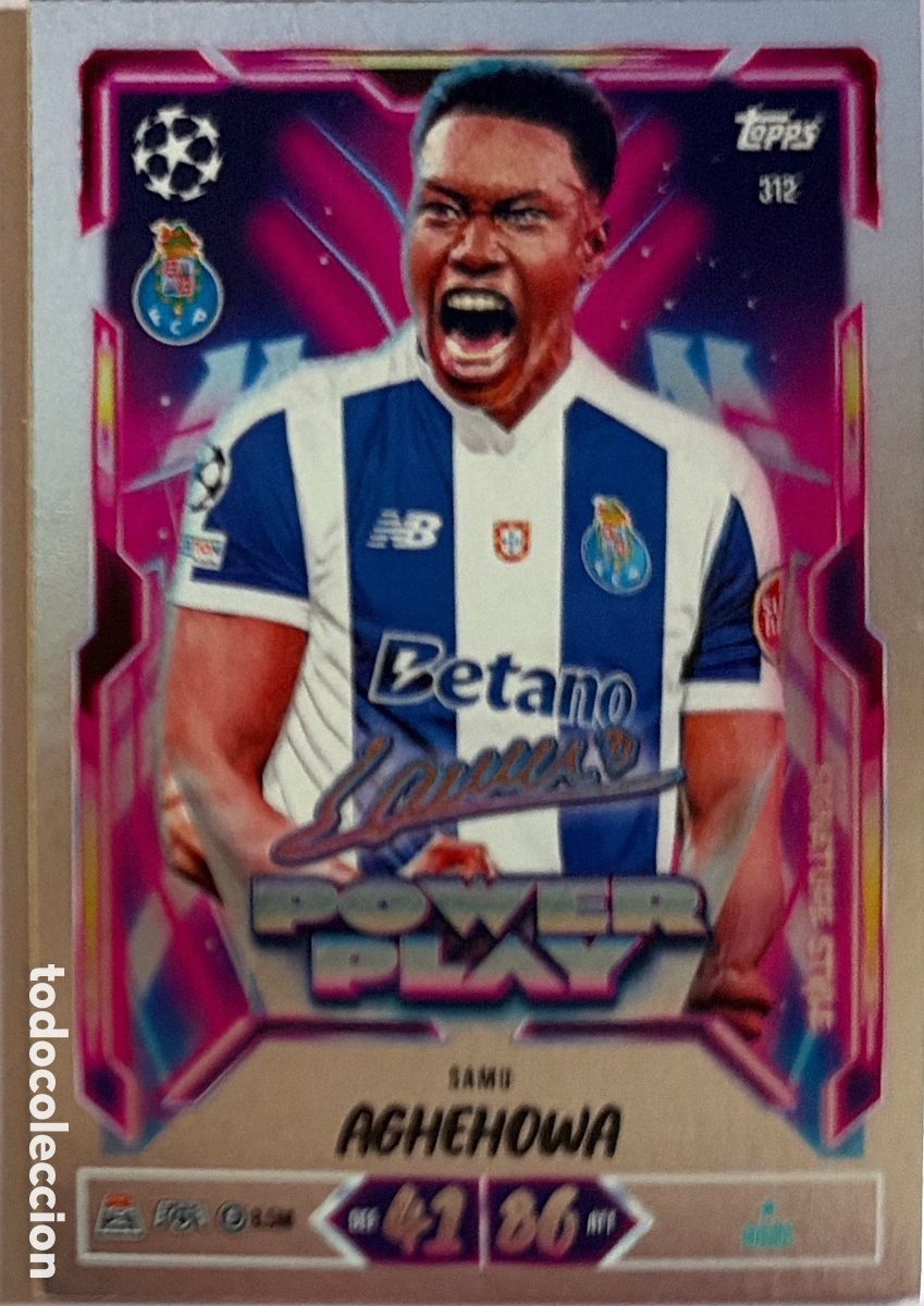 Cromos de f&uacute;tbol: 312 - Samu Aghehowa -Signature- (OPORTO) MATCH ATTAX CHAMPIONS LEAGUE 2026/27 (TOPPS)