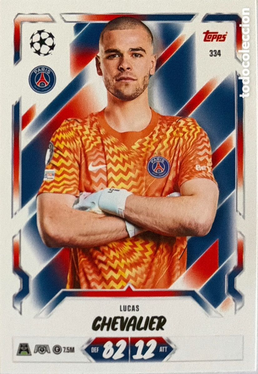 Cromos de f&uacute;tbol: 334 - Lucas Chevalier (PSG) MATCH ATTAX CHAMPIONS LEAGUE 2026/27 (TOPPS)