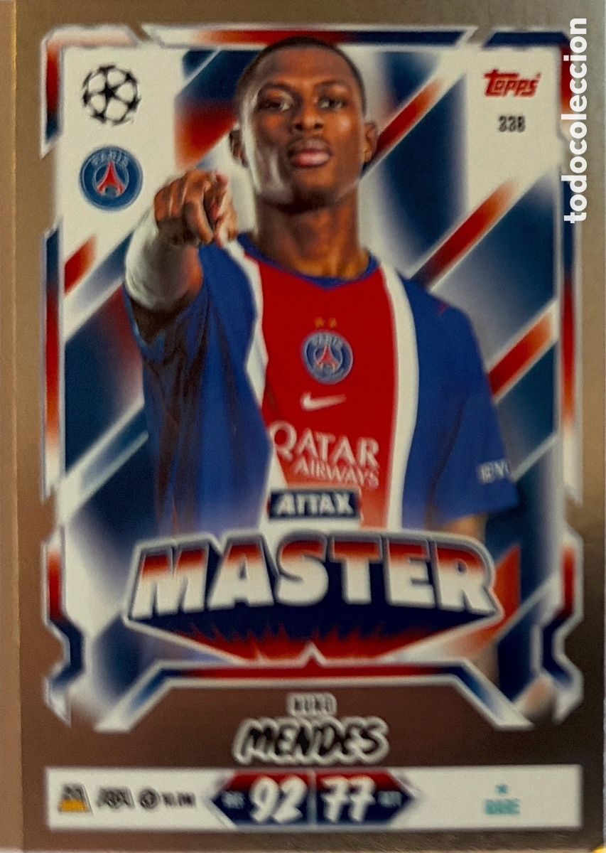 Cromos de f&uacute;tbol: 338 - Nuno Mendes (PSG) MATCH ATTAX CHAMPIONS LEAGUE 2026/27 (TOPPS)