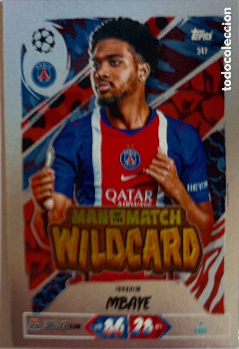 Fu&szlig;ball-Sticker: 347 - Ibrahim Mbaye -MAN OF THE MATCH- (PSG) MATCH ATTAX CHAMPIONS LEAGUE 2026/27 (TOPPS)