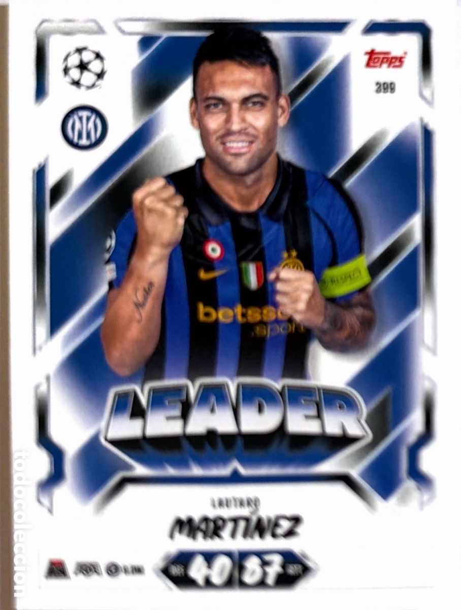 Cartes &agrave; collectionner de Football: 399 - Lautaro Mart&iacute;nez (Inter de Mil&aacute;n) MATCH ATTAX CHAMPIONS LEAGUE 2026/27 (TOPPS)