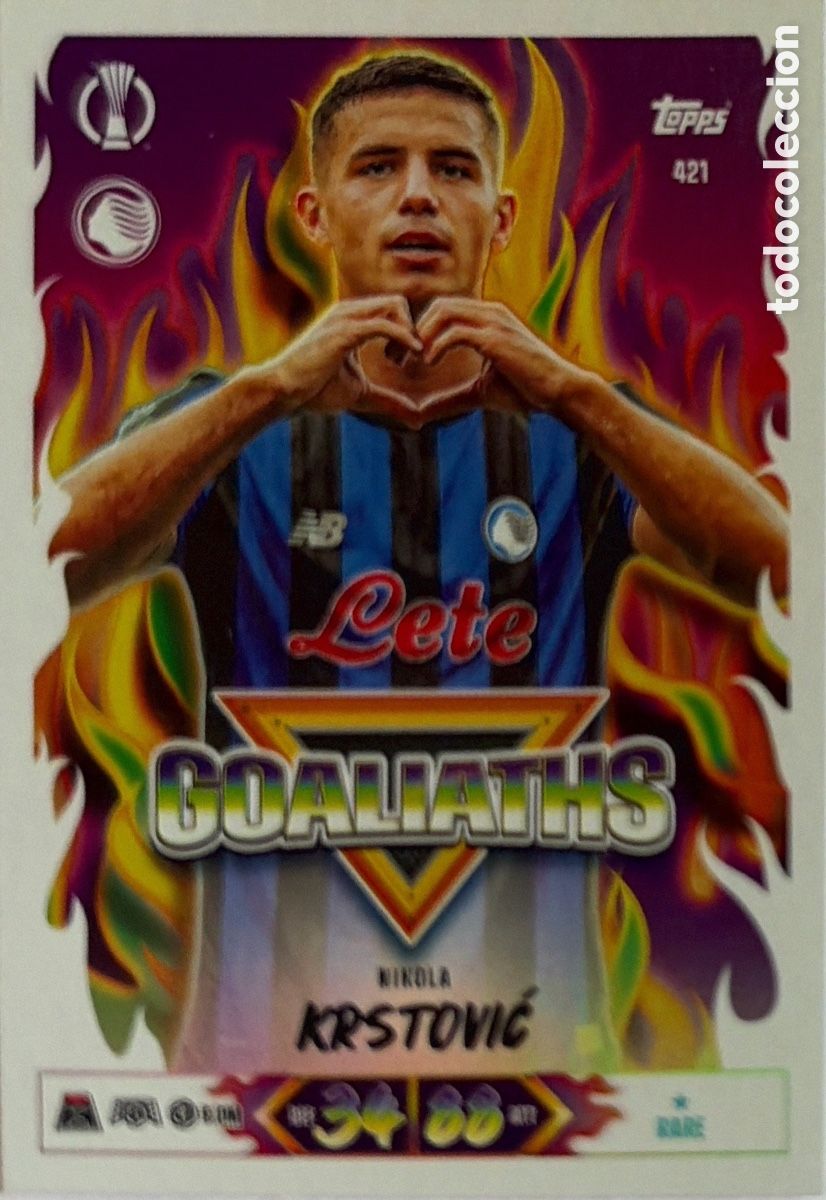 Cromos de f&uacute;tbol: 421 - Nikola Krstović -Goaliaths- (Atalanta) MATCH ATTAX CHAMPIONS LEAGUE 2026/27 (TOPPS)