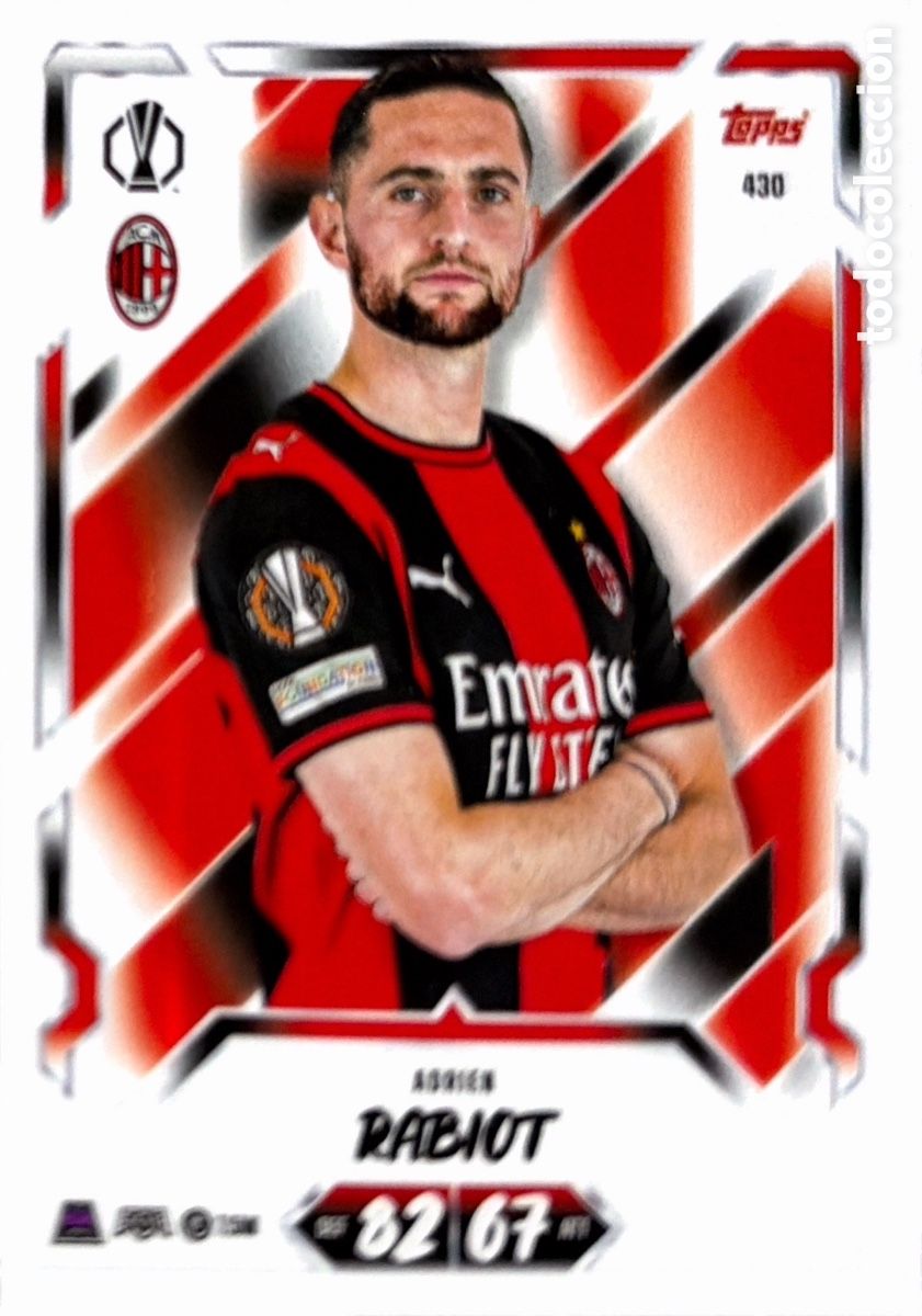 Cromos de f&uacute;tbol: 430 - Adrien Rabiot (MILAN) MATCH ATTAX CHAMPIONS LEAGUE 2026/27 (TOPPS)
