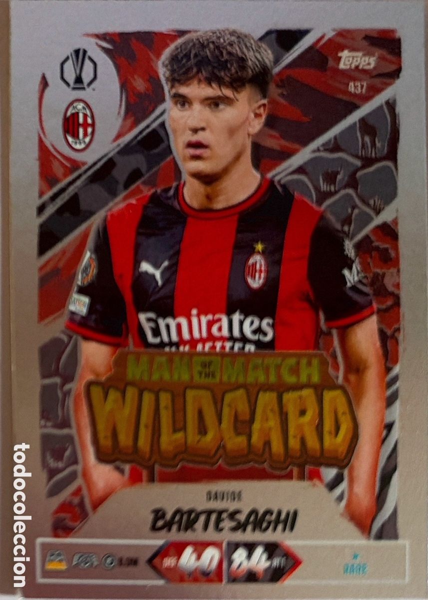 Cromos de f&uacute;tbol: 437 - Davide Bartesaghi -MAN OF THE MATCH-(MILAN) MATCH ATTAX CHAMPIONS LEAGUE 2026/27 (TOPPS)