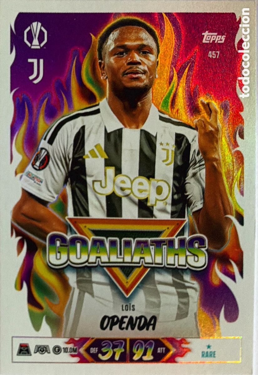 Figurine di Calcio: 457 - Lo&iuml;s Openda -Goaliaths- (JUVENTUS) MATCH ATTAX CHAMPIONS LEAGUE 2026/27 (TOPPS)
