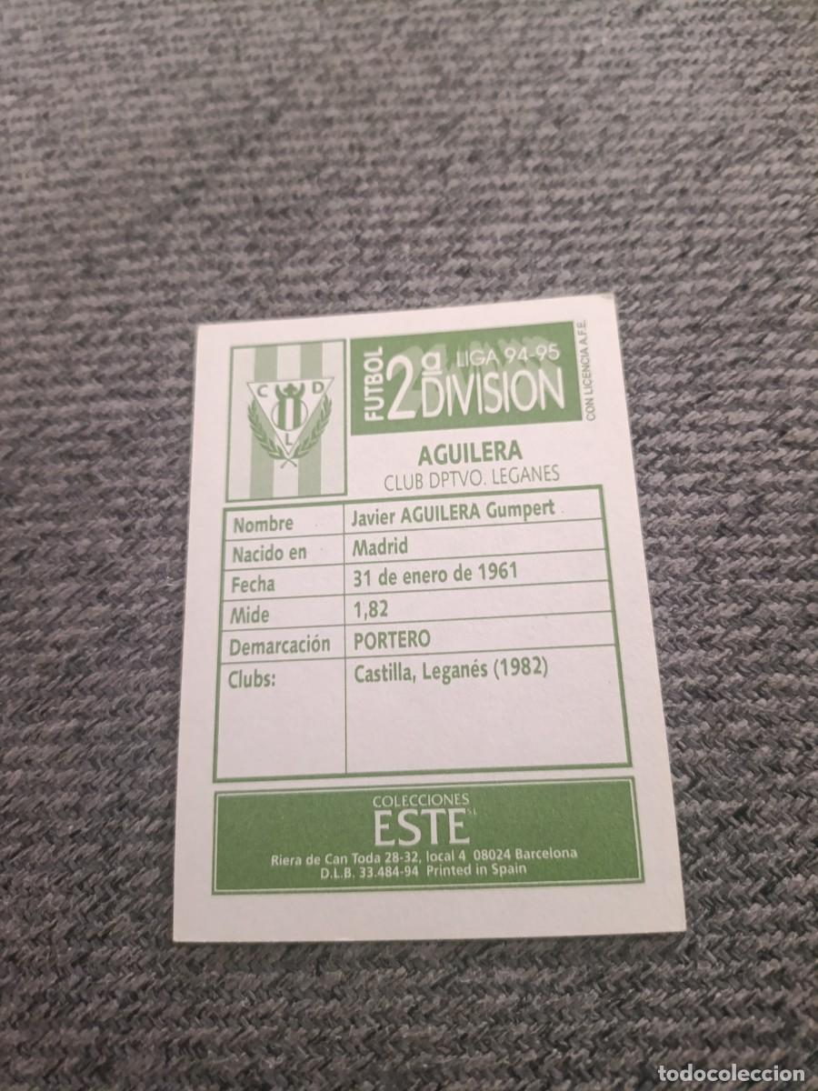 Cromos de f&uacute;tbol: Ed.este 94-95 Aguilera Leganes - Foto 2