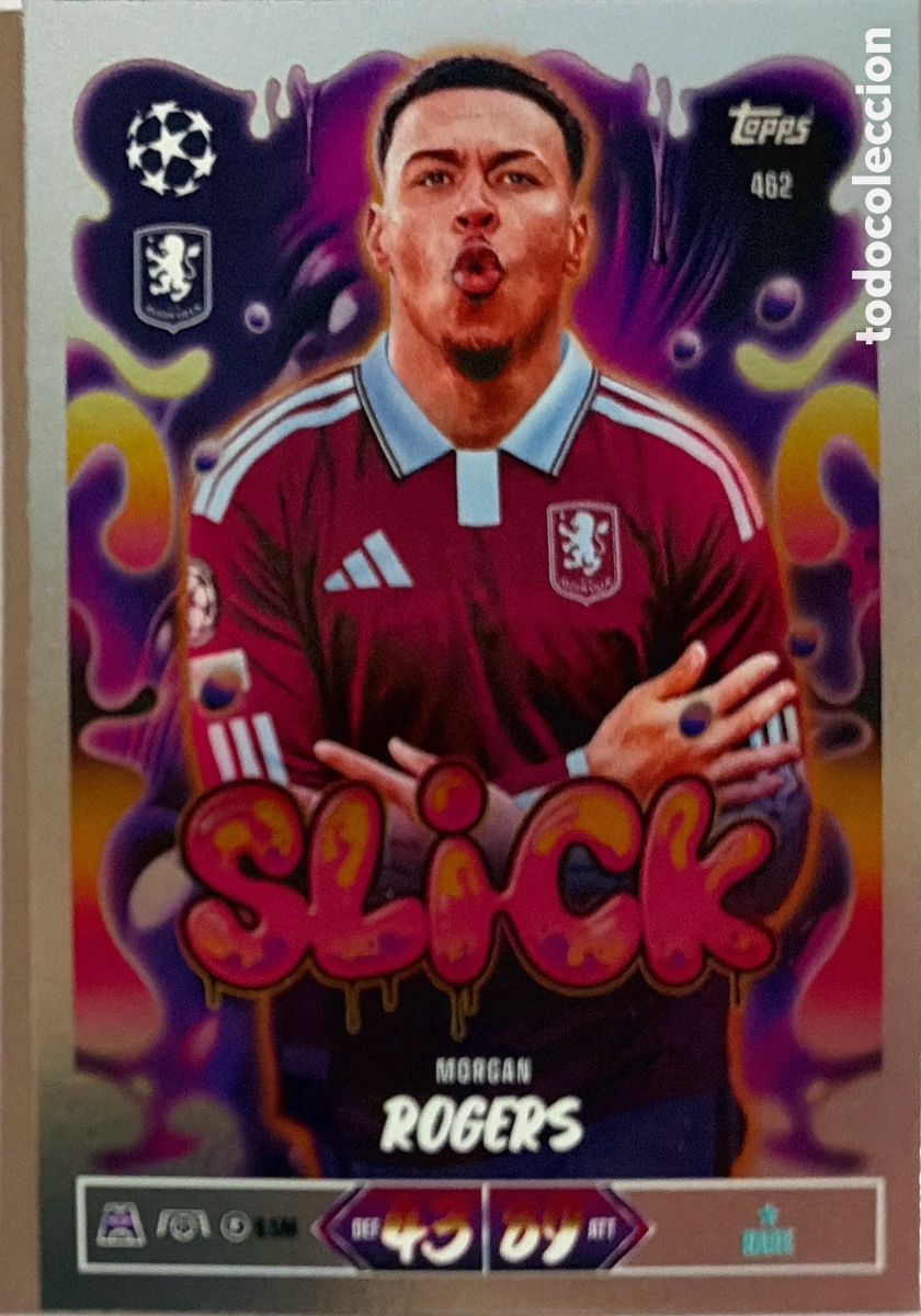 Cromos de Futebol: 462 - Morgan Rogers -Slick- (ASTON VILLA) MATCH ATTAX CHAMPIONS LEAGUE 2026/27 (TOPPS)