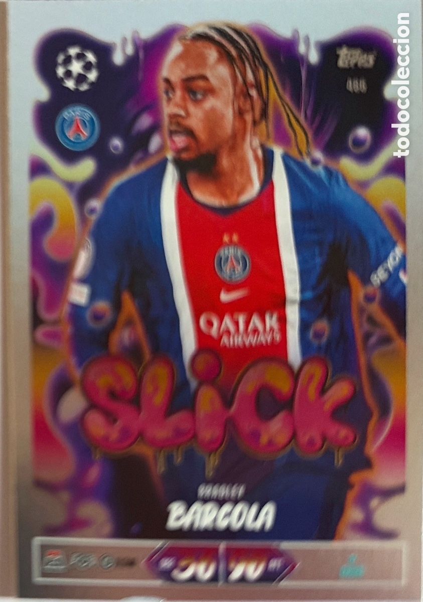 Cromos de Futebol: 466 - Bradley Barcola -Slick- (PSG) MATCH ATTAX CHAMPIONS LEAGUE 2026/27 (TOPPS)