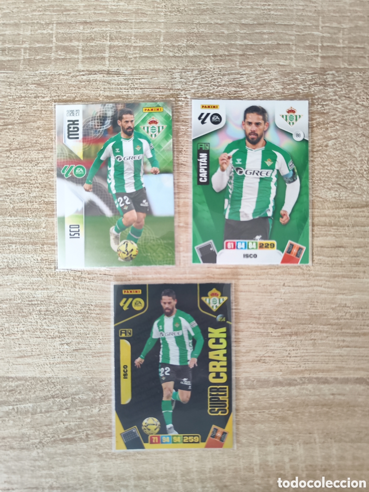 Cromos de f&uacute;tbol: Lote cromos Isco Betis Panini