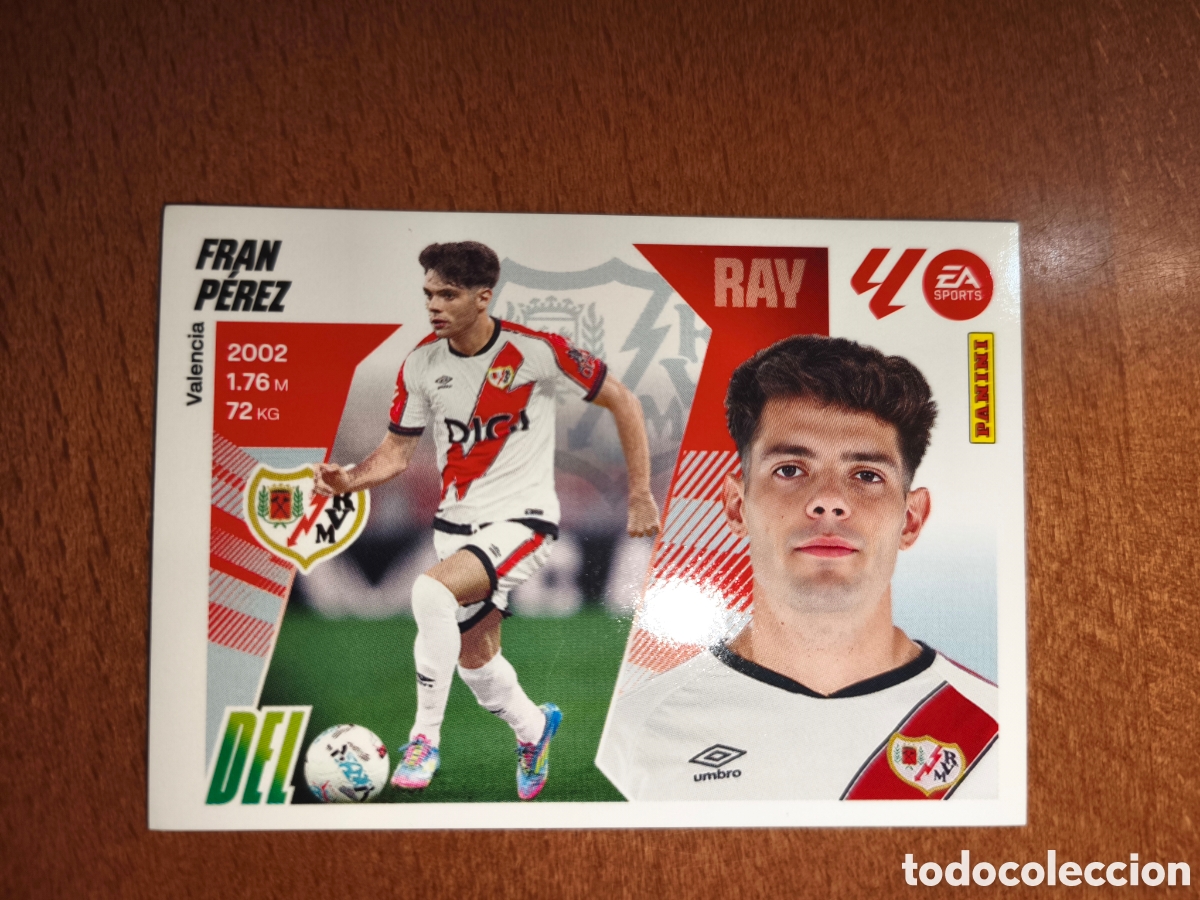 Cromos de f&uacute;tbol: Fran P&eacute;rez coloca n&deg;20 Bis liga este 25/26 Rayo Vallecano