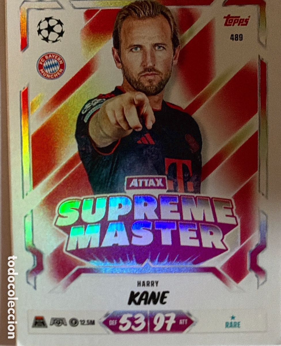 Cromos de f&uacute;tbol: 489 - Harry Kane -Attax Supreme Master- (Bayern Munich) MATCH ATTAX CHAMPIONS LEAGUE 2026/27