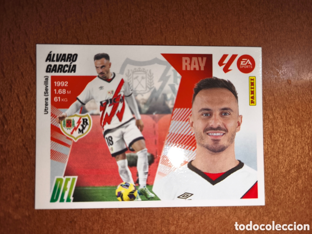 Cromos de f&uacute;tbol: &Aacute;lvaro Garc&iacute;a n&deg;19 liga este 25/26 Rayo Vallecano