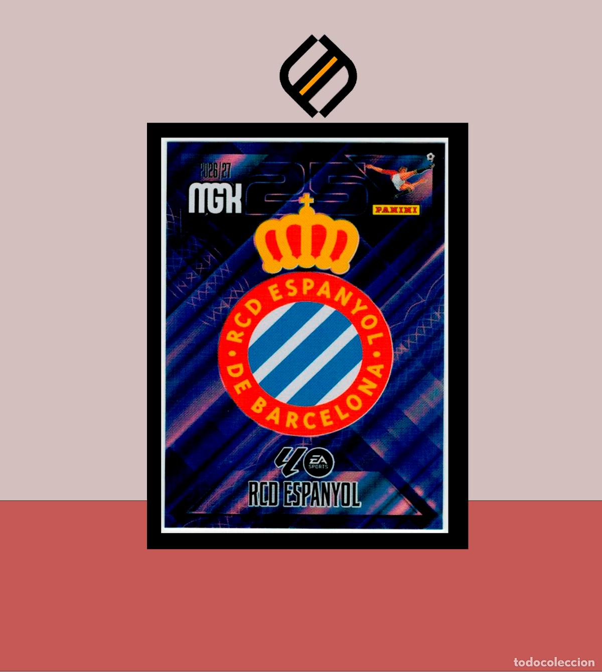 Cromos de f&uacute;tbol: MEGACRACKS 2026 2027 26 27 PANINI N&ordm; 163 ESCUDO ESPANYOL ESPA&Ntilde;OL COLECCI&Oacute;N ALB&Uacute;M MGK