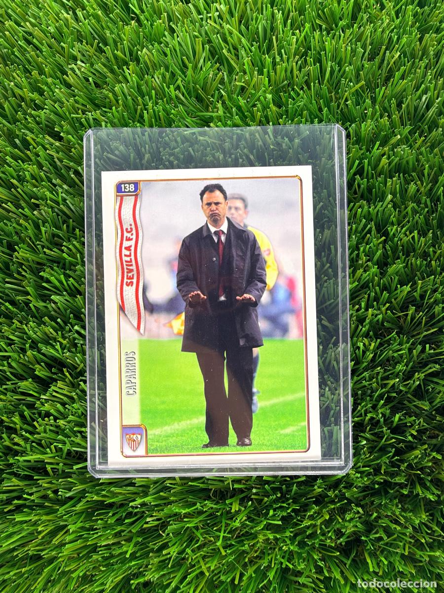 Cromos de f&uacute;tbol: N&ordm; 138 Caparr&oacute;s Entrenador Sevilla FC Mundicromo Fichas de La Liga 04 05