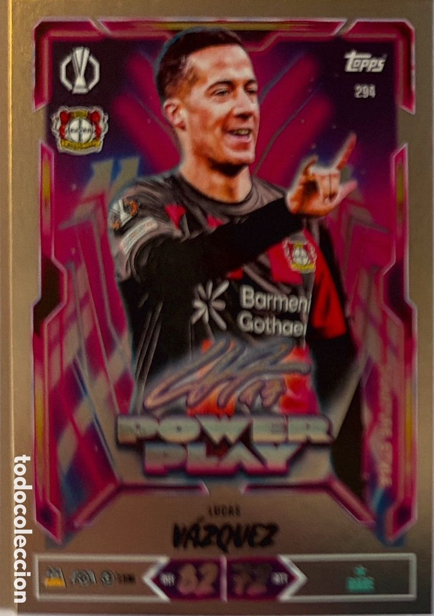 Cromos de f&uacute;tbol: 294 - Lucas V&aacute;zquez -Signature- (BAYER LEVERKUSEN) MATCH ATTAX CHAMPIONS LEAGUE 2026/27 (TOPPS)