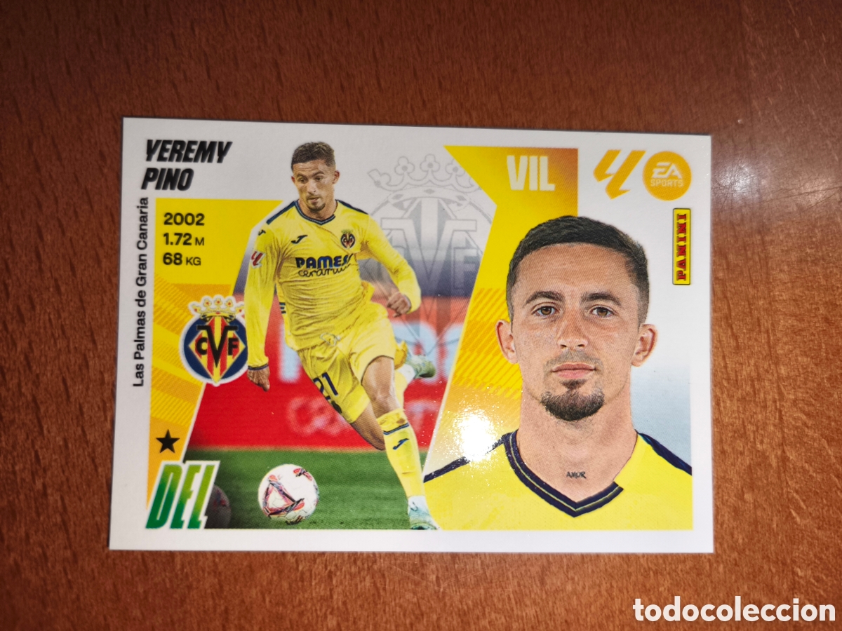 Cromos de f&uacute;tbol: Yeremy Pino n&deg;15 liga este 25/26 Villarreal