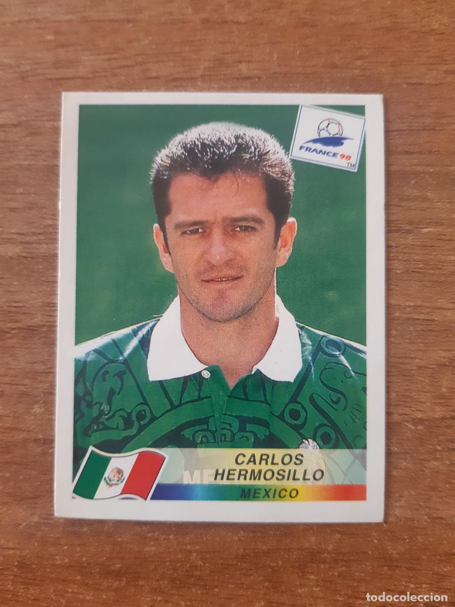 Cromos de f&uacute;tbol: N&deg;366 Carlos Hermosillo (M&eacute;xico) Mundial Francia 98 PANINI France 1998.Nunca pegado, sin pegar
