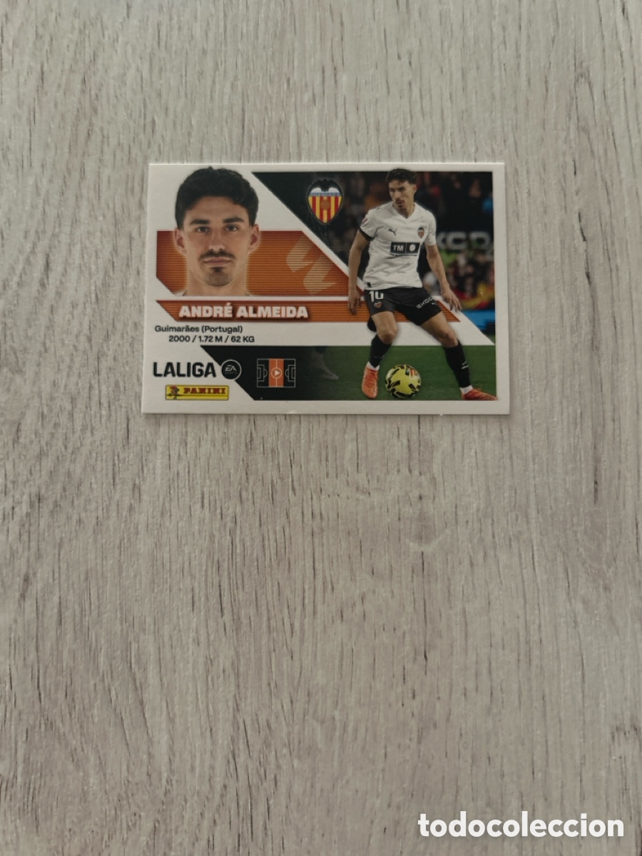 Cromos de f&uacute;tbol: Andr&eacute; Almeida 16 Valencia Liga Este 2026/27 26-27 Panini