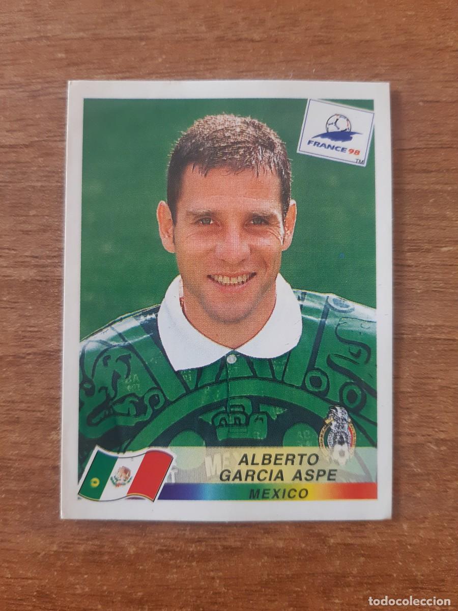 Cromos de f&uacute;tbol: N&deg;362 Alberto Garc&iacute;a Aspe (M&eacute;xico) Mundial Francia 98 PANINI France 1998.Nunca pegado, sin pegar