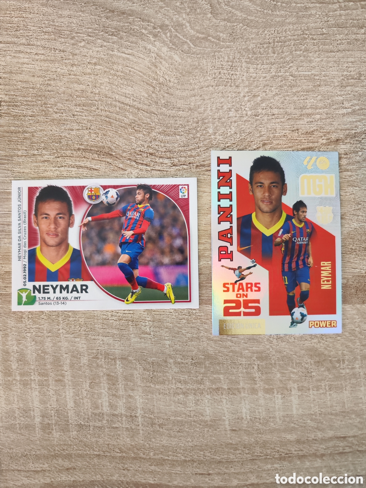Cromos de f&uacute;tbol: Lote Neymar Bar&ccedil;a Liga Este Megacracks 25