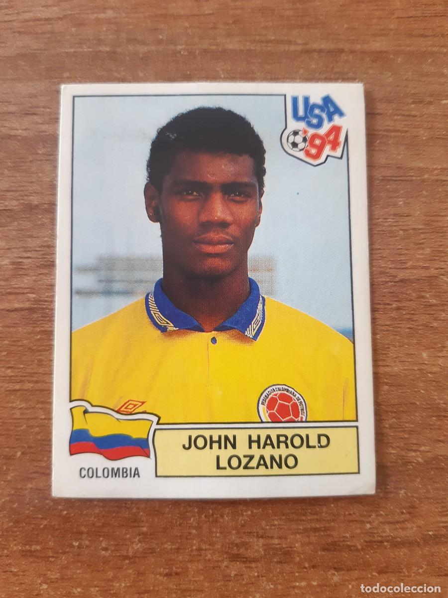 Cromos de Futebol: N&deg;65 John Harold Lozano (Colombia) Mundial USA 94 PANINI 1994. Nunca pegado, sin pegar