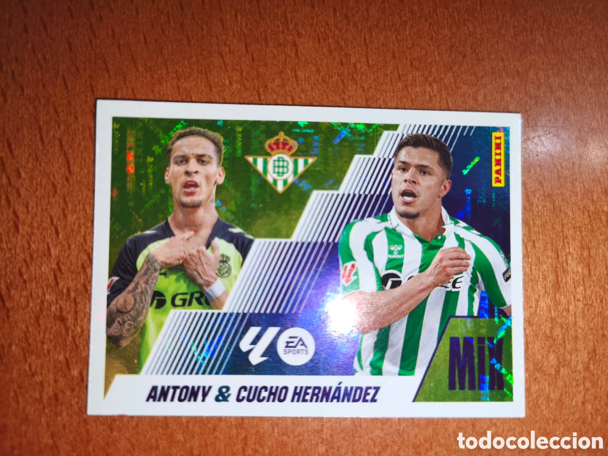 Football Stickers: Antony/Cucho Hern&aacute;ndez n&deg;15 Bis MIX liga este 25/26 Real Betis