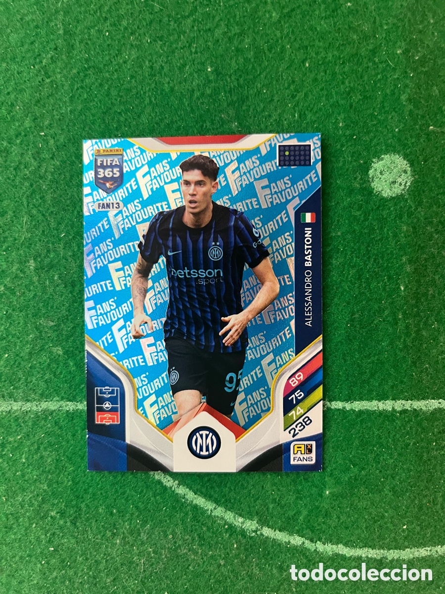 Cromos de f&uacute;tbol: FAN13 ALESSANDRO BASTONI INTER DE MIL&Aacute;N ADRENALYN FIFA 365 2025 2026 PANINI FANS FAVOURITE
