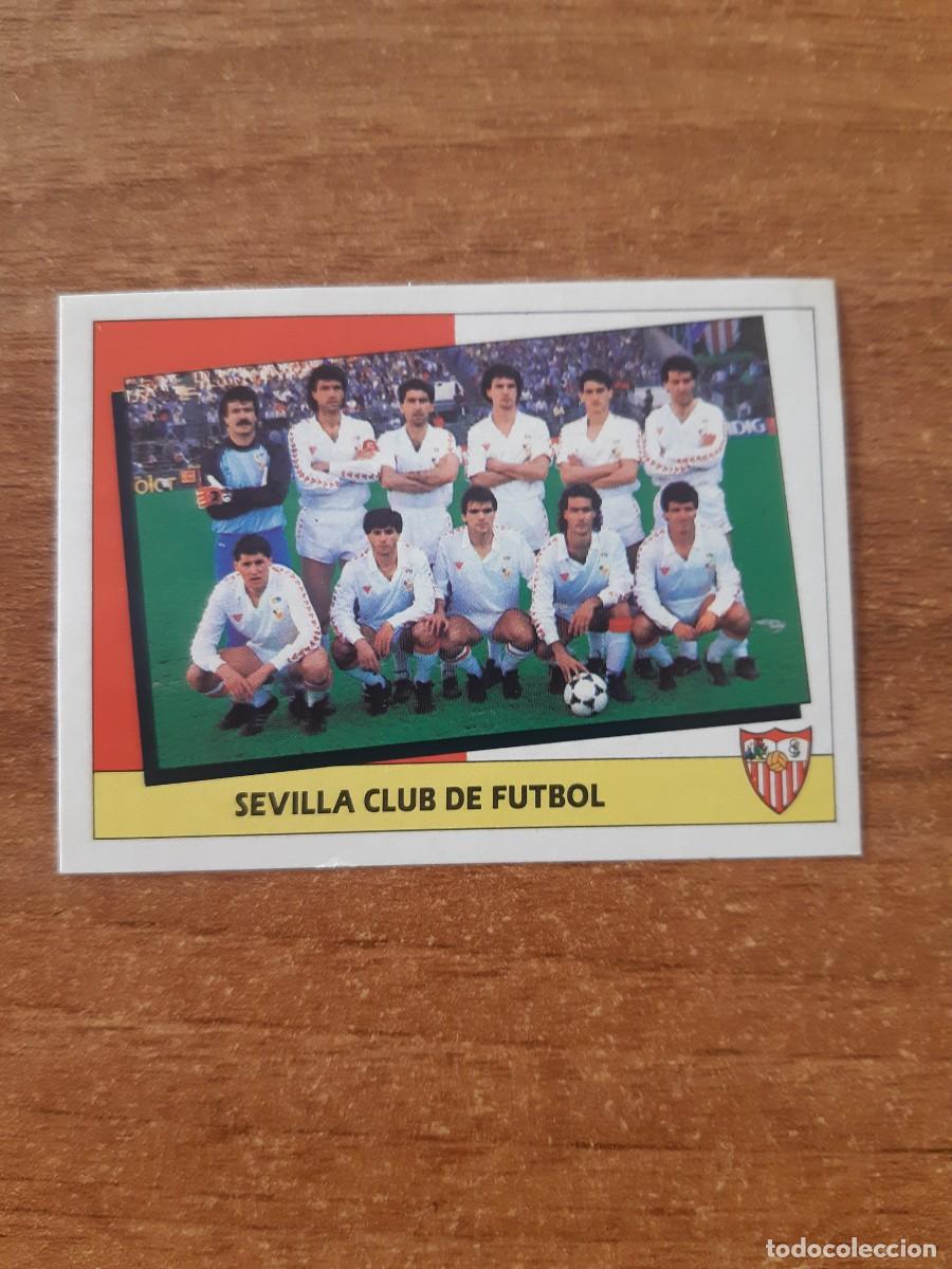 Cromos de f&uacute;tbol: Alineaci&oacute;n Sevilla CF Liga 87-88 ESTE. Nunca pegado, sin pegar