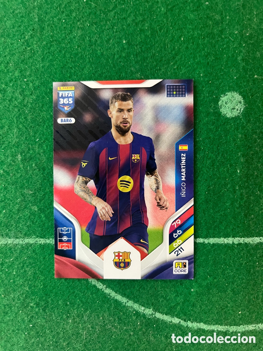 Cromos de f&uacute;tbol: BAR6 I&Ntilde;IGO MART&Iacute;NEZ BARCELONA ADRENALYN FIFA 365 2025 2026 PANINI