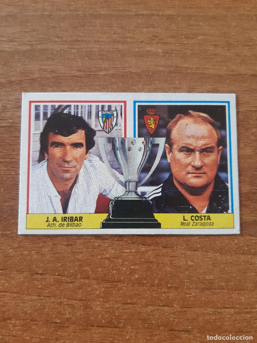 Cromos de f&uacute;tbol: Entrenadores Iribar-Costa (Athletic-Zaragoza) Liga 86-87 ESTE 1986 1987. Nunca pegado, sin pegar