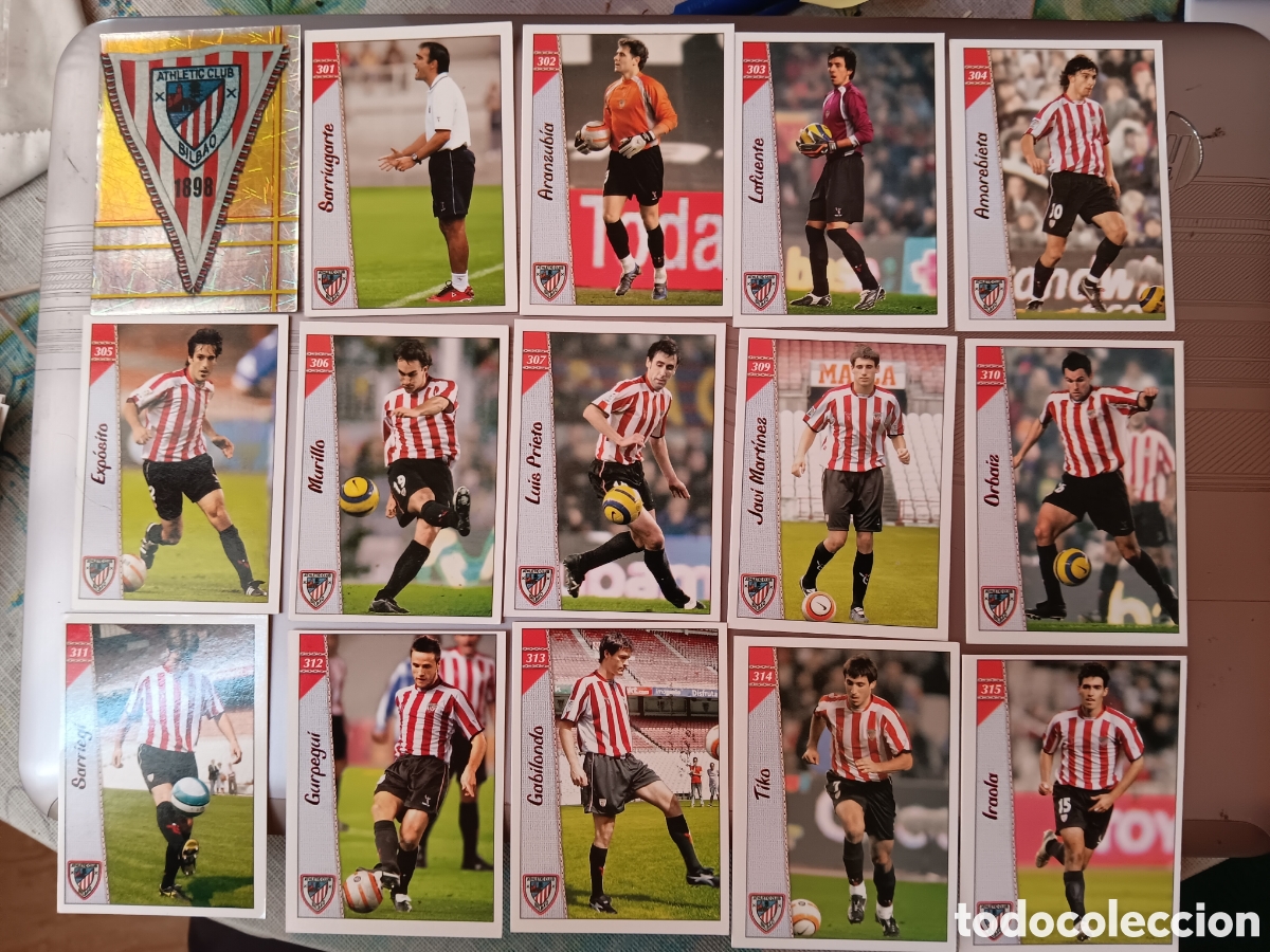 Cromos de f&uacute;tbol: ATH DE BILBAO MUNDICROMO LAS FICHAS DE LA LIGA 2007