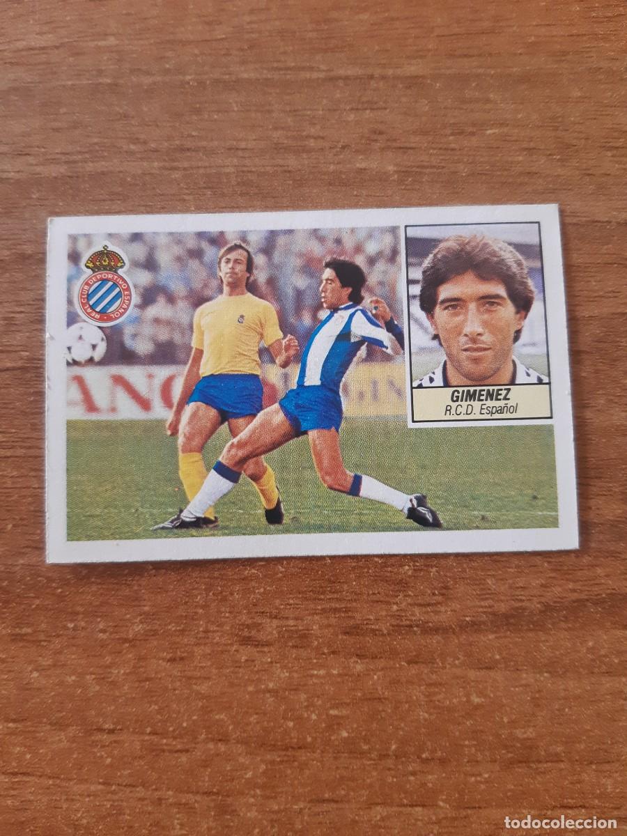 Cromos de f&uacute;tbol: Gim&eacute;nez (Espa&ntilde;ol) Liga 84-85 ESTE. Nunca pegado, sin pegar