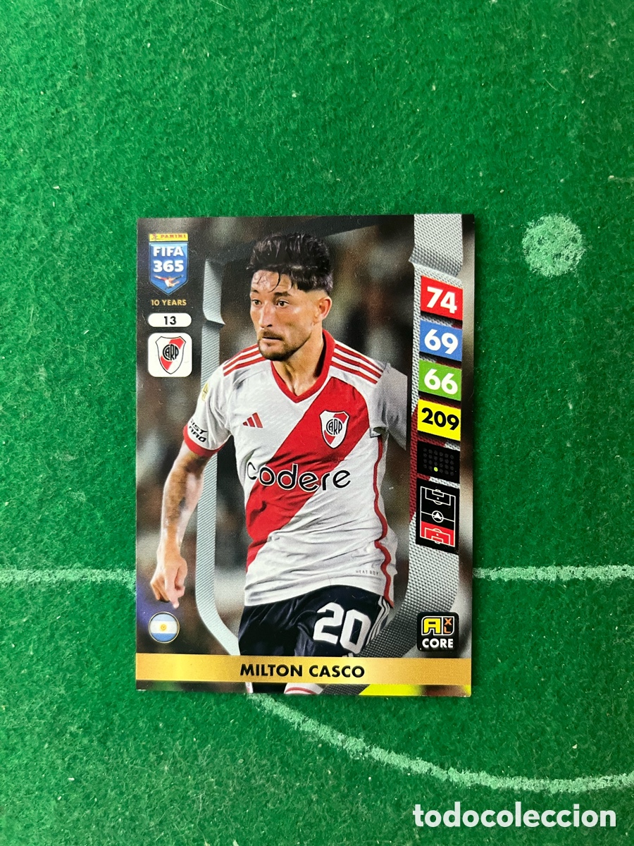 Cromos de f&uacute;tbol: 13 MILTON CASCO RIVER PLATE ADRENALYN FIFA 365 2024 2025 PANINI