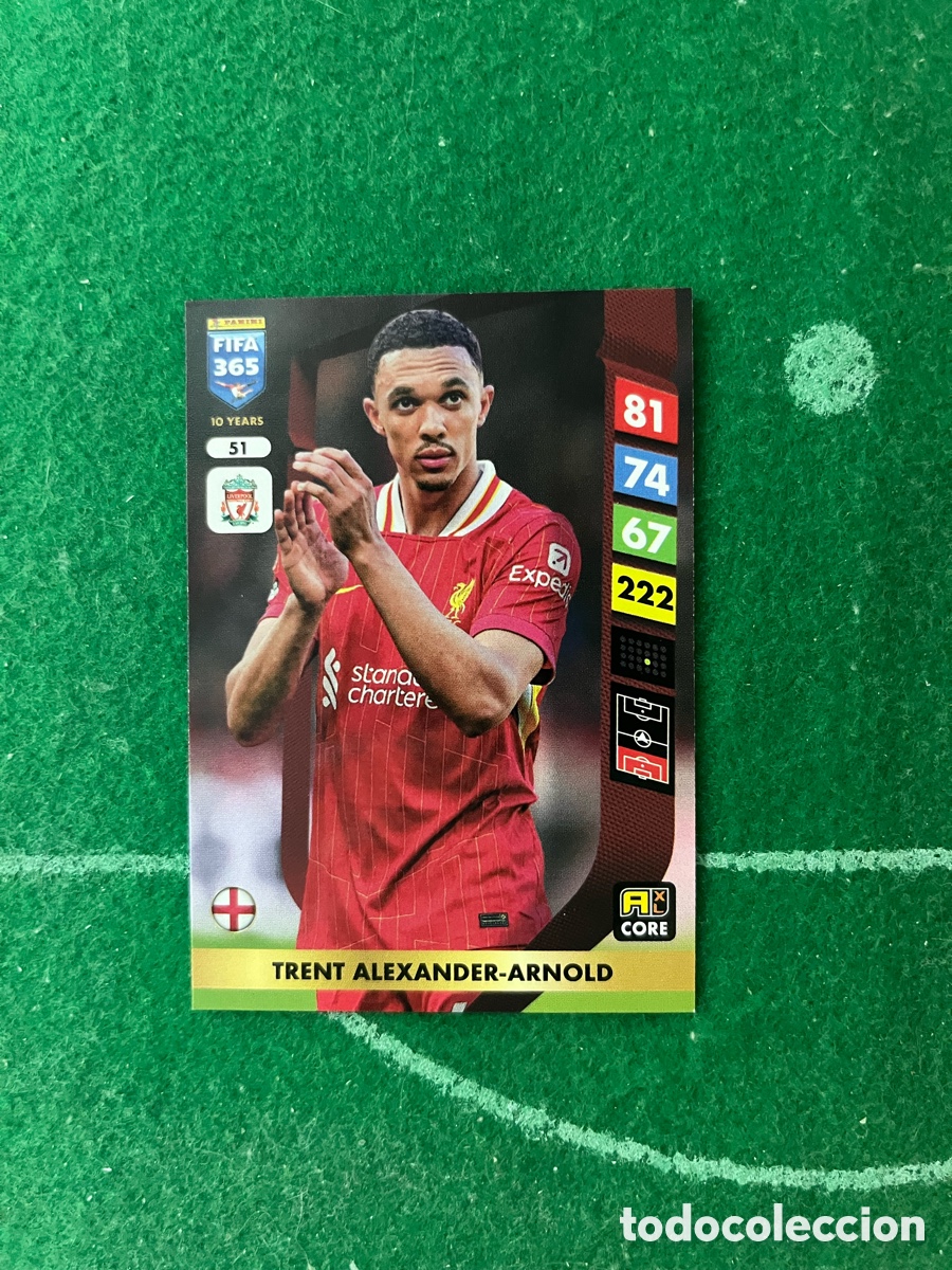 Cromos de f&uacute;tbol: 51 TRENT ALEXANDER ARNOLD LIVERPOOL ADRENALYN FIFA 365 2024 2025 PANINI