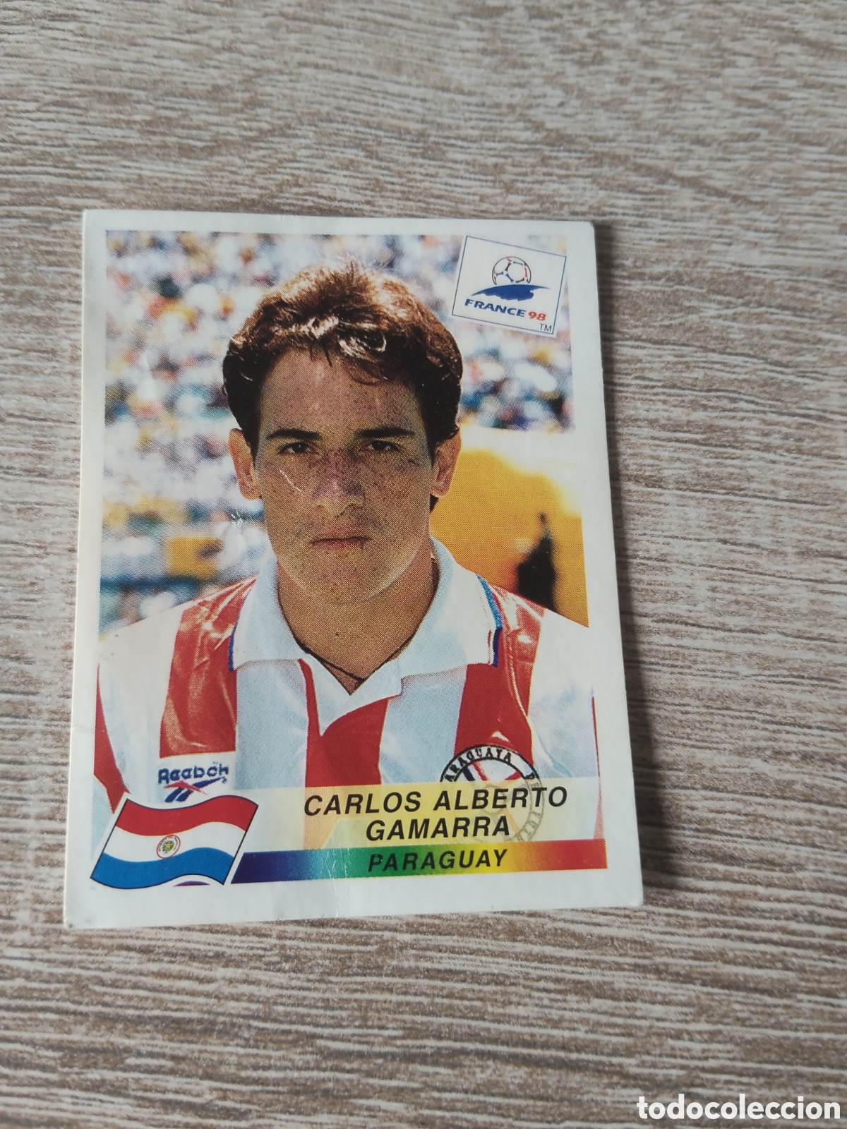 Cromos de f&uacute;tbol: Panini mundial Francia 98 268 Carlos Alberto Gamarra Paraguay