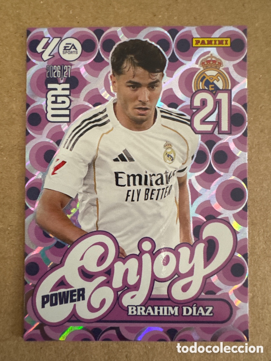 Cromos de f&uacute;tbol: # P 380 380P Brahim D&iacute;az Real Madrid Enjoy Power Megacracks 26 27 2026 2027