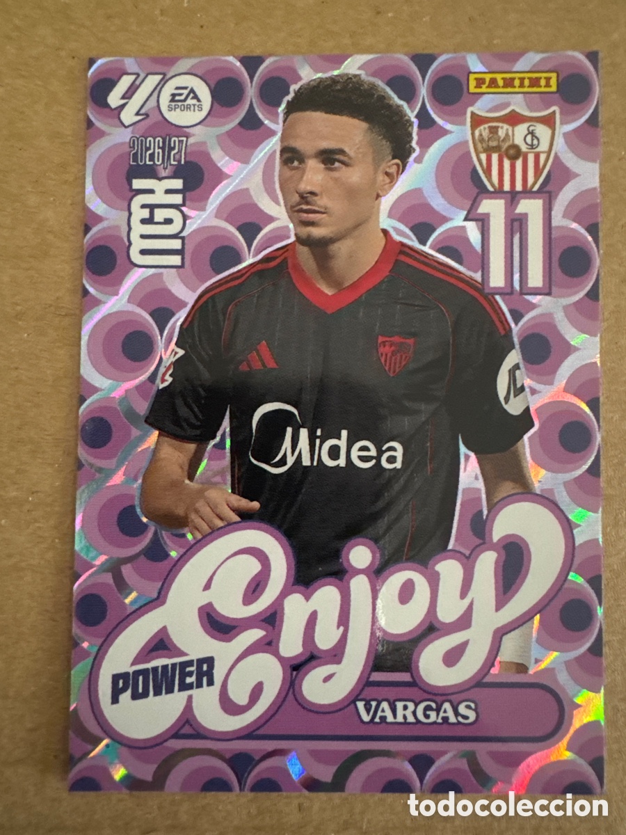 Cromos de f&uacute;tbol: # P 387 387P Vargas Sevilla Enjoy Power Megacracks 26 27 2026 2027