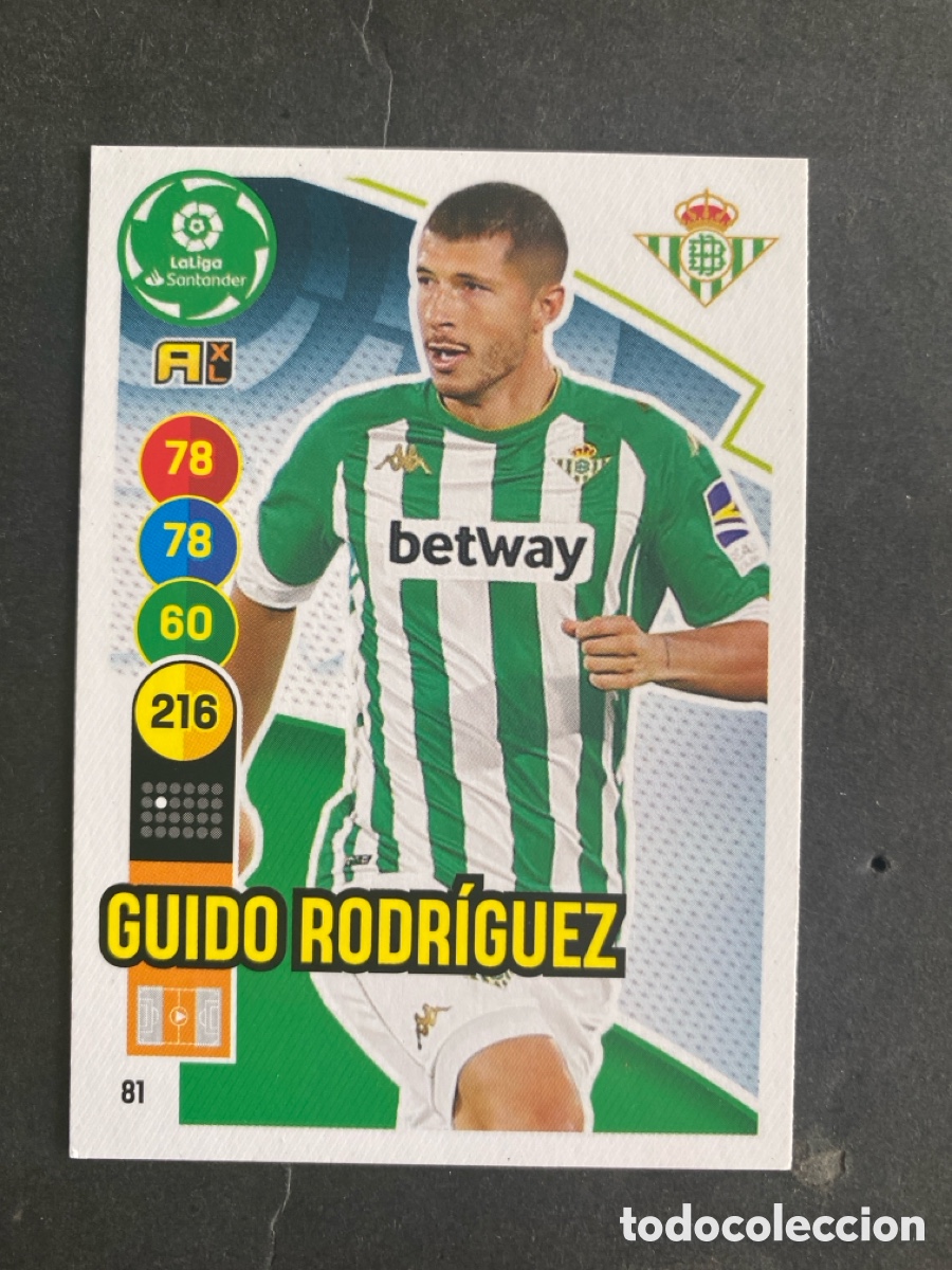 Cromos de f&uacute;tbol: Cromo Adrenalyn liga 20/21 R Betis N* 81