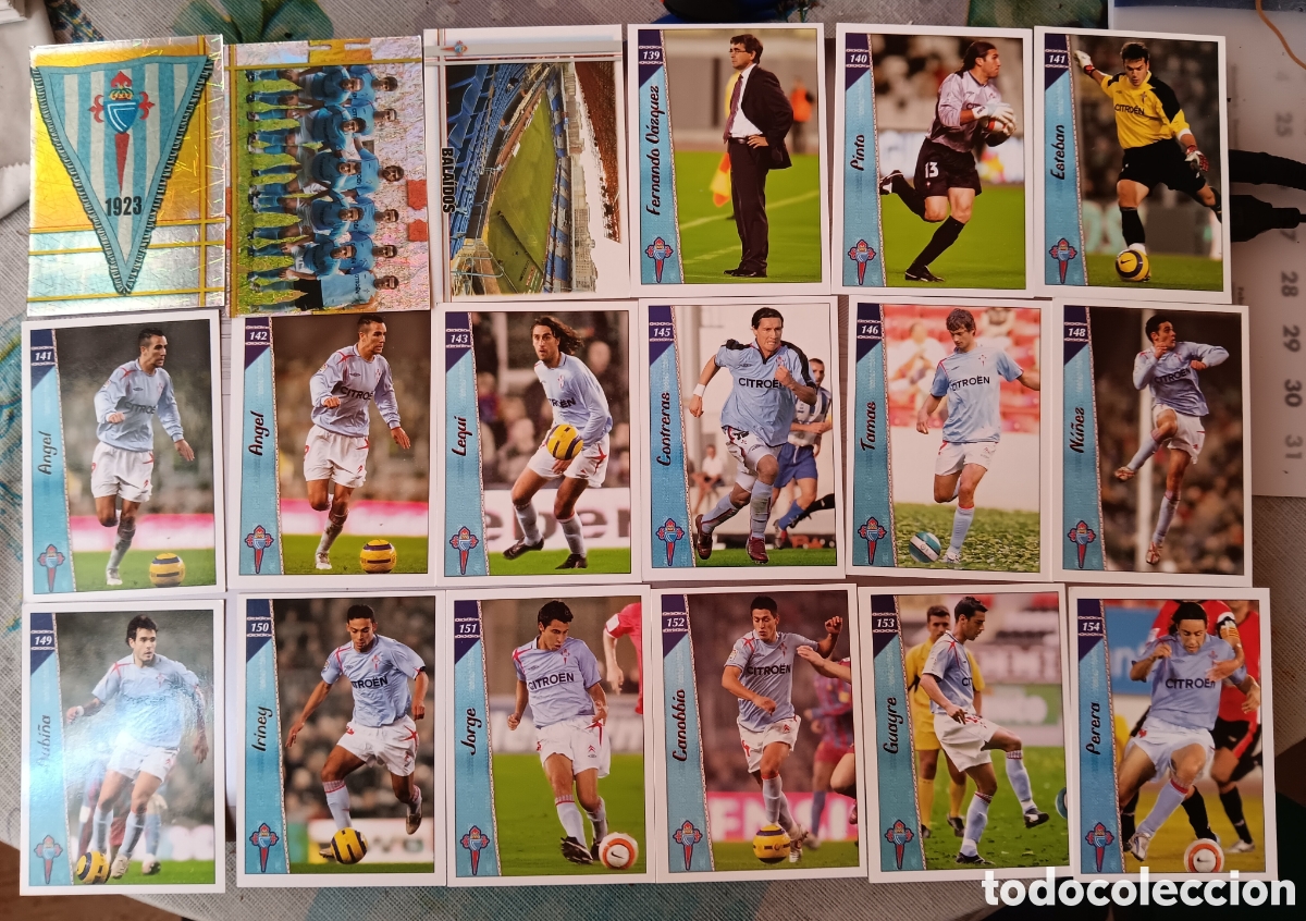 Cromos de f&uacute;tbol: CELTA DE VIGO MUNDICROMO 2006 2007 LAS FICHAS DE LA LIGA
