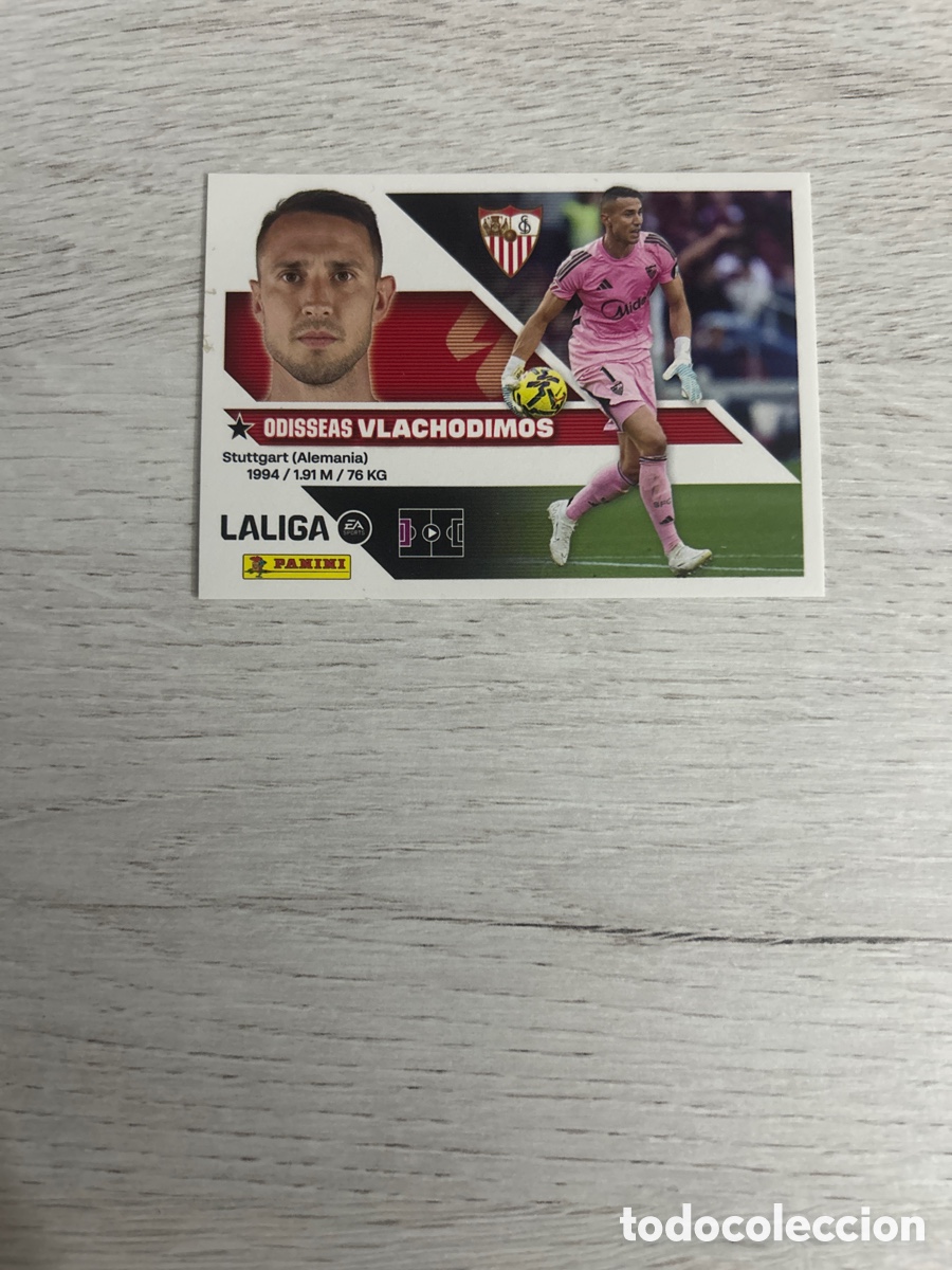 Cromos de f&uacute;tbol: Vlachodimos 3 Sevilla Liga Este 2026/27 26-27 Panini