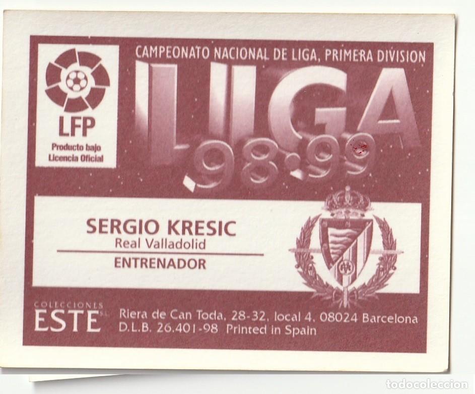 Cromos de f&uacute;tbol: ESTE 98-99. KRESIC. NUNCA PEGADO. - Foto 2