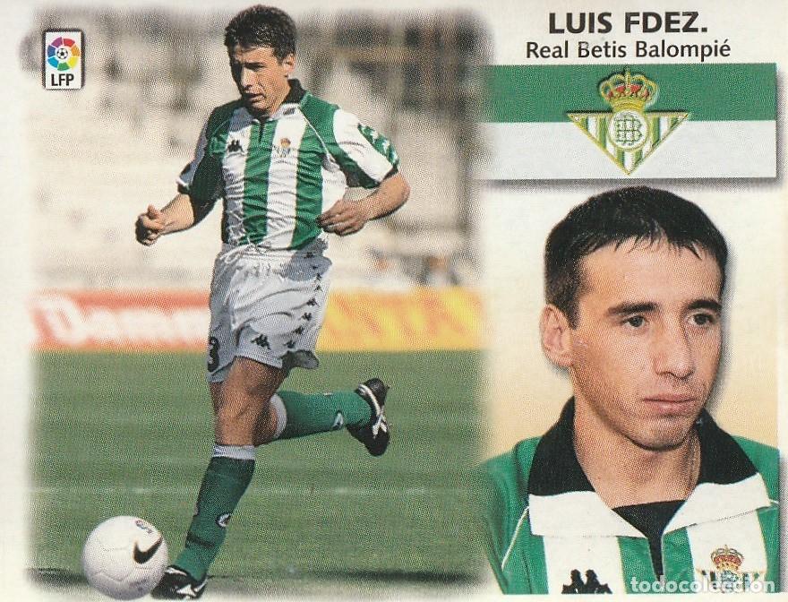 Cromos de f&uacute;tbol: ESTE 99-00 LUIS FERN&Aacute;NDEZ. NUNCA PEGADO.
